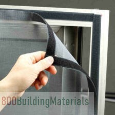 Fiberglass Mosquito Net Pre Stitched with Fastener Tape on All Four Borders, Window/Door DIY Bug Insect Mesh-Black (3ftx2ft)