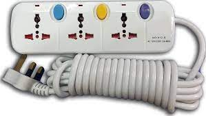 Veto Power Extension Socket, 3 Way, 13A, White