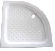 Milano Half Round Shower Tray, Ceramic, 80 x 80CM, White