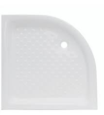 Milano Half Round Shower Tray, Ceramic, 80 x 80CM, White