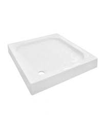 Milano Square Shower Tray, Ceramic, 80 x 80CM, White