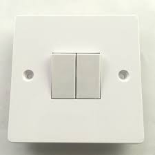 Tenby Light Switch, 7721,2 Gang, 1 Way, 10A, 250VAC