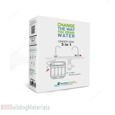 Waterclub 5 In 1 Undersink Water Filter System, Polypropylene, White