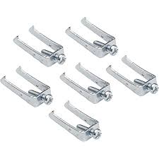 Switchgear Fixing Accessories for electricity Casual Range Set of 6 Claws + 6 Metal screws, 742010, Gray