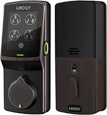 LOCKLY Secure Plus Deadbolt – Bluetooth Smart Lock, Fingerprint Lock on Door, Touchscreen Keypad, App Control, Venetian Bronze