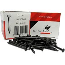 Don Quichotte Steel Black Nail Set 100Pcs 50x3mm