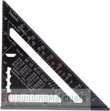 Elvyagod Black Square Protractor High Precision Aluminium Alloy Triangle Ruler, Layout Measuring Tool