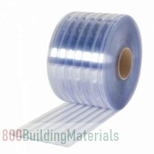 Clear Blue PVC Ribbed AC Curtain 3mm