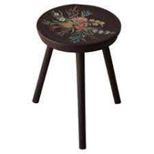 Regium Flower Design Wooden Round Side Table- Pink & Black – RGT-2033