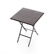 Lanny Portable Plastic Table LH290404 Brown 62 x 62cm