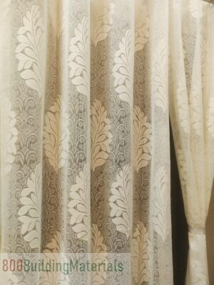 Honger Polyester Sheer Floral Sheer Transparent Net Curtains- Flsddndesign55