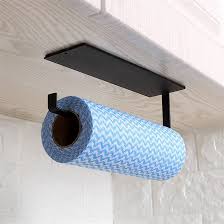 Misbah Portable Wall Mounted Paper Towel HolderBlack- ALS-401549