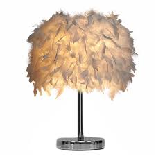 N/P Handmade Feather LED Table Lamp- Warm White – DOYE