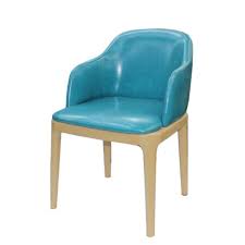 Jilphar Synthetic Leather Covered Foaming Seat Arm Chair – Blue – JP1182