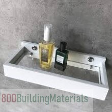 Fashion Home Man-Made Stone Wall Mounted Bathroom Shelves – White- FH-1074