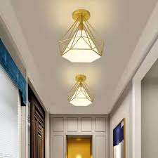 Universal Simple Nordic European Style Corridor Ceiling Lights with E27 Lamp Holder- Gold- AFTFZCO_0023