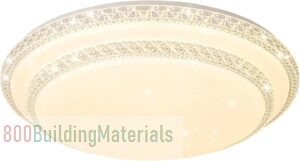 HUA QIANG WANG Flush Mount Double Layer Crystal Ceiling Lamp 3-color