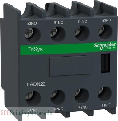 Schneider Electric LADN22 Auxiliary contact block, TeSys D, 2NO + 2NC, front mounting, screw terminals., LADN22