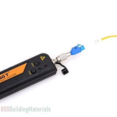 30KM FTTH Mini Visual Fault Locator Fiber Optical Cable Tester Checker Test Tool Universal Connector with the FC-LC Adapter for CAT Telecommunications