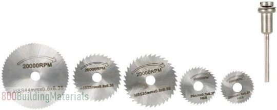 HSS Rotary Blades Cutting Discs With Mandrel Cut-Off Circular Saw – 5Pcs