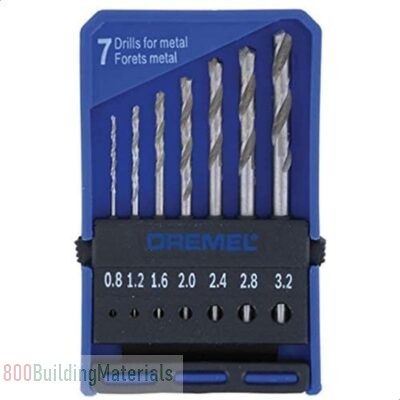 Dremel Precision Drill Bit Set 628, Accessory Set With 7 Multipurpose Drill Bits For Rotary Tool