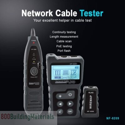 Wire Tracker PoE Checker Inline PoE Voltage and Current Tester with Cable Tester with Illuminate Function