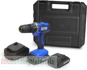 VTOOLS 20V Cordless Impact Drill With 2 Batteries & 1 Charger, 2-Variable Speed, 10mm Keyless Chuck, 18+1 Torque Setting